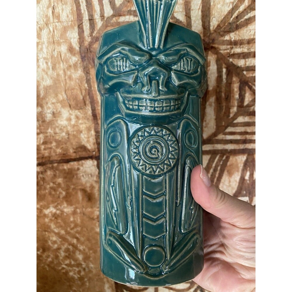 Tiki Farm Tank Tiki Mug Quarters Arcade Bar Teal Pinball Machine SLC Retired
